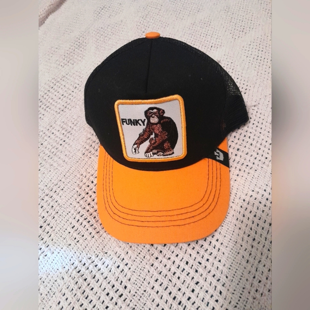 "Funky" embroidered snapback trucker hat